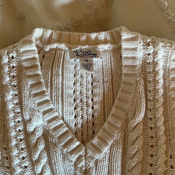 NWOT Lilly Pulitzer Cable Knit Tank - Picture 3 of 6